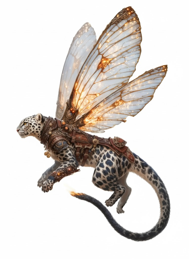 Click to enlarge Lanternpard, a winged fey leopard